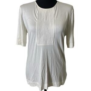 Akris Punto Cream Modal Blouse Sz 10